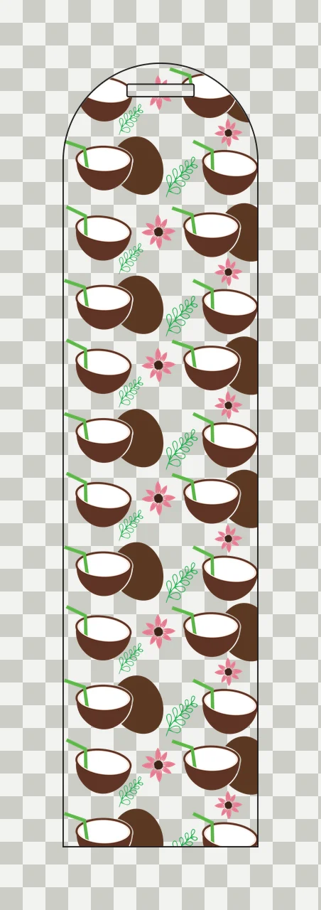Pattern Of Bowls And Flowers repeated sprigs ornamental black transparency and detail preview thumbnail