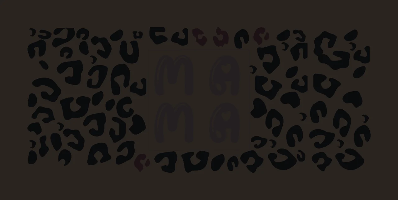 Can Glass Wrap Mama Word With Leopard Print text Over pattern contrast preview thumbnail