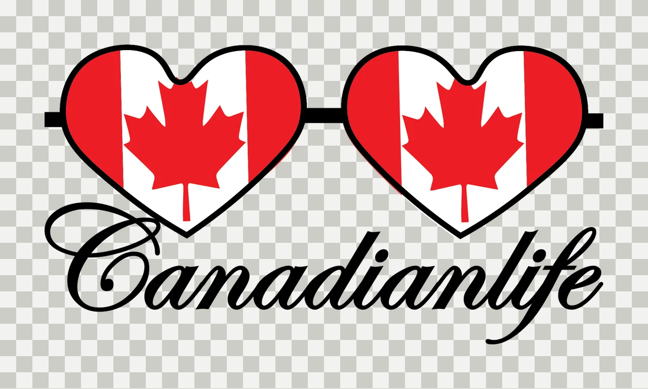 Canadianlife Heart Sunglasses Maple Leaf glasses and minimalist transparency and detail preview thumbnail