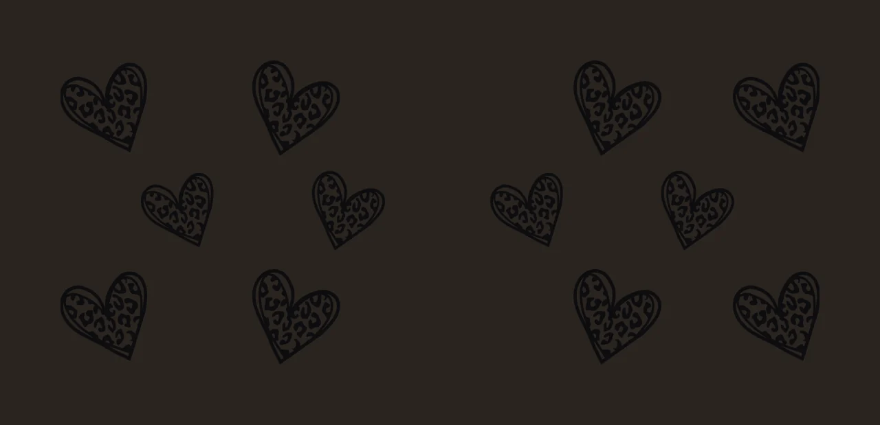 Heart Can Glass Wrap Leopard Print Shapes Repeating scattered contrast preview thumbnail