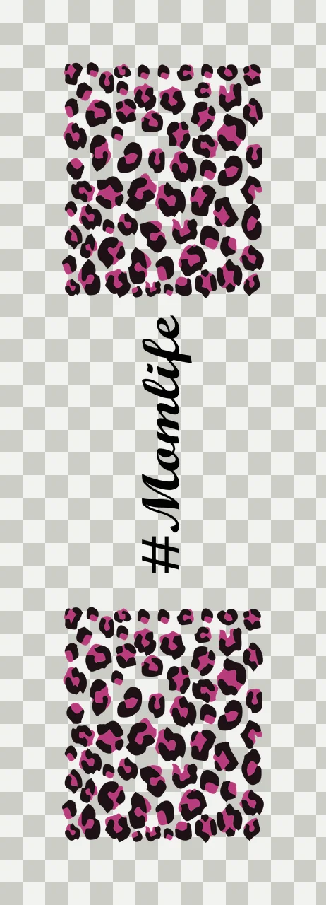 Momlife Animal Print Decorative Strips minimalist black spots transparency and detail preview thumbnail