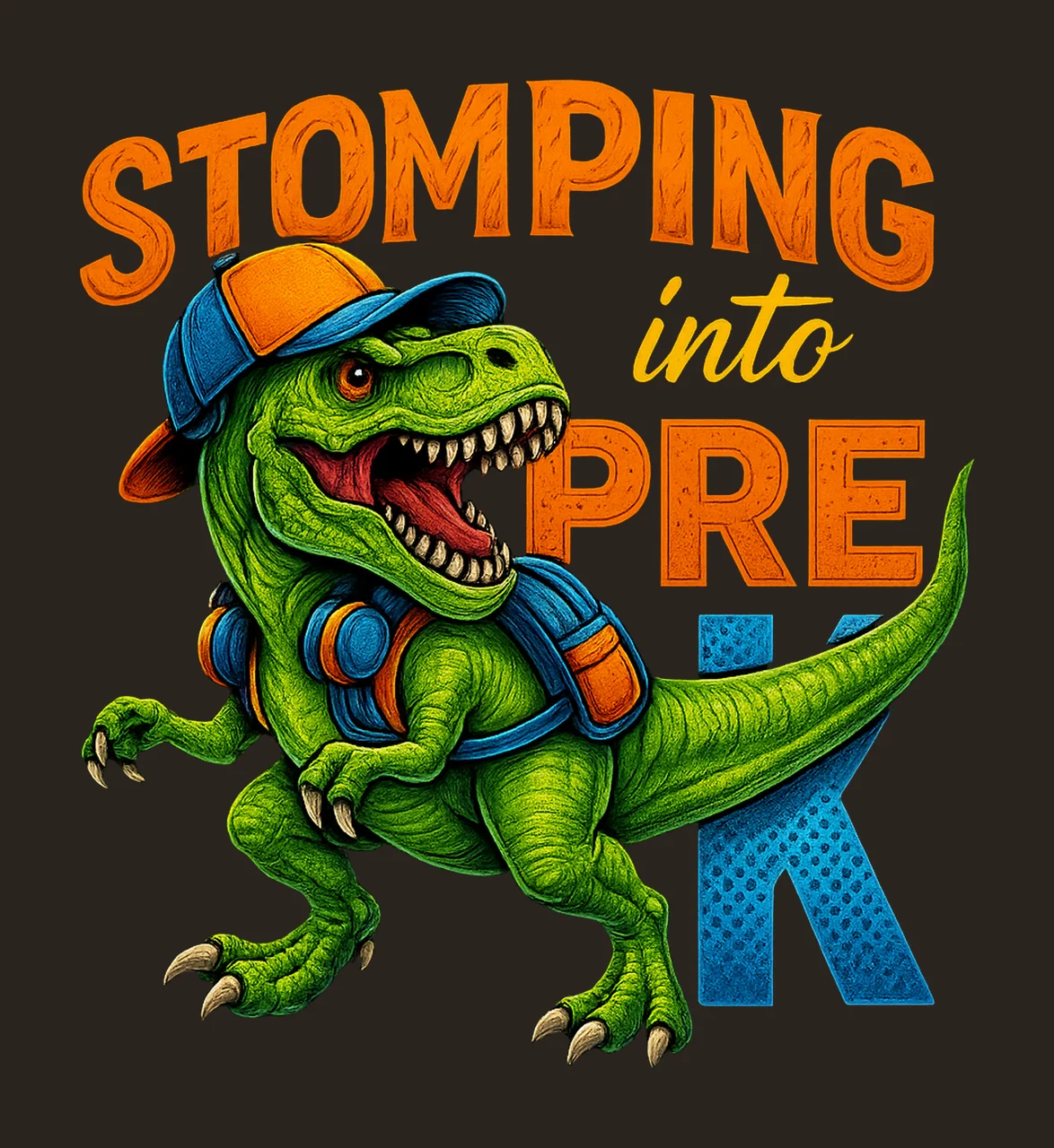 Dinosaur Pre Rex Back to School Outfit Kids Dino Shirt contrast preview thumbnail