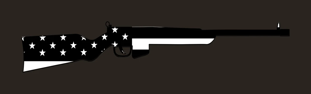 Rifle Silhouette With Star Pattern stars stock barrel black contrast preview thumbnail