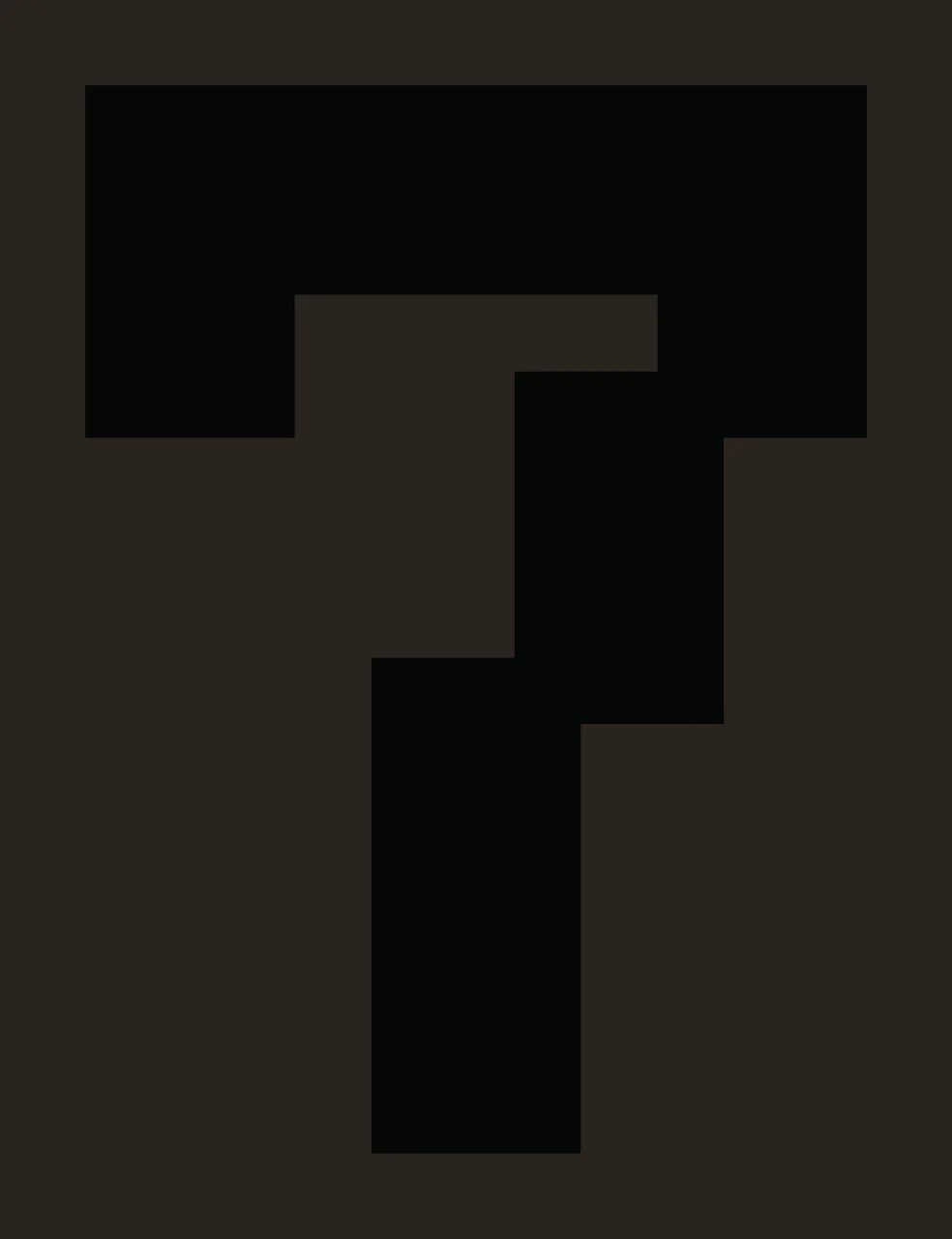 Number 7 Bold Black Pixelated Digit Seven pixels pixel art contrast preview thumbnail