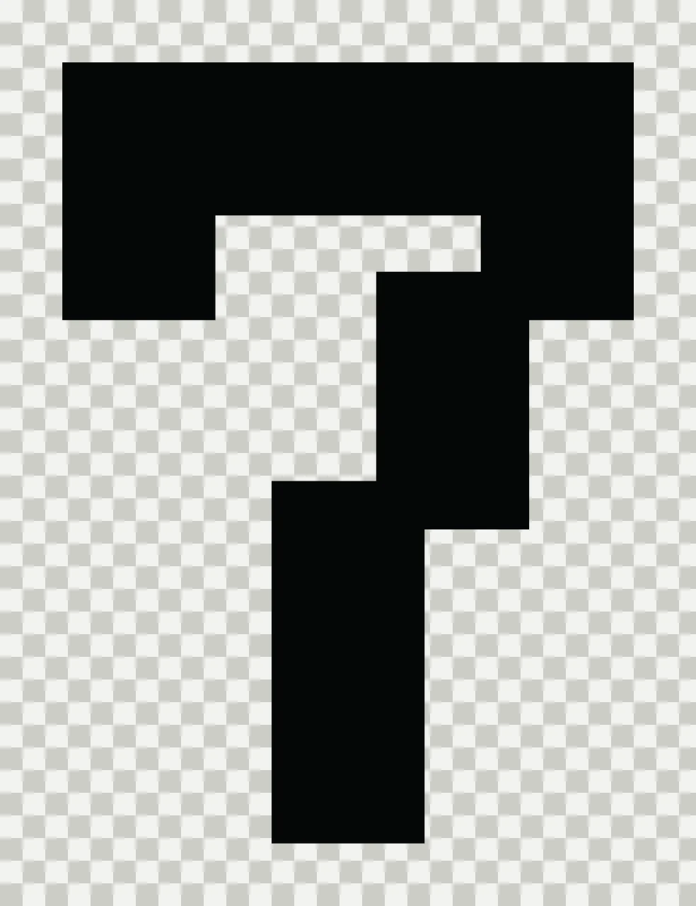 Number 7 Bold Black Pixelated Digit Seven pixels pixel art transparency and detail preview thumbnail