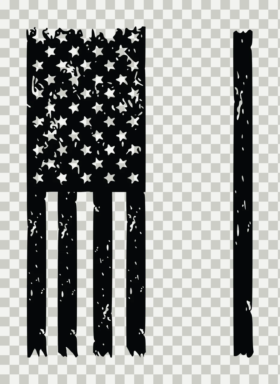 Flag Distressed Vertical Graphic With A Single Stripe Variation 2 transparency and detail preview thumbnail