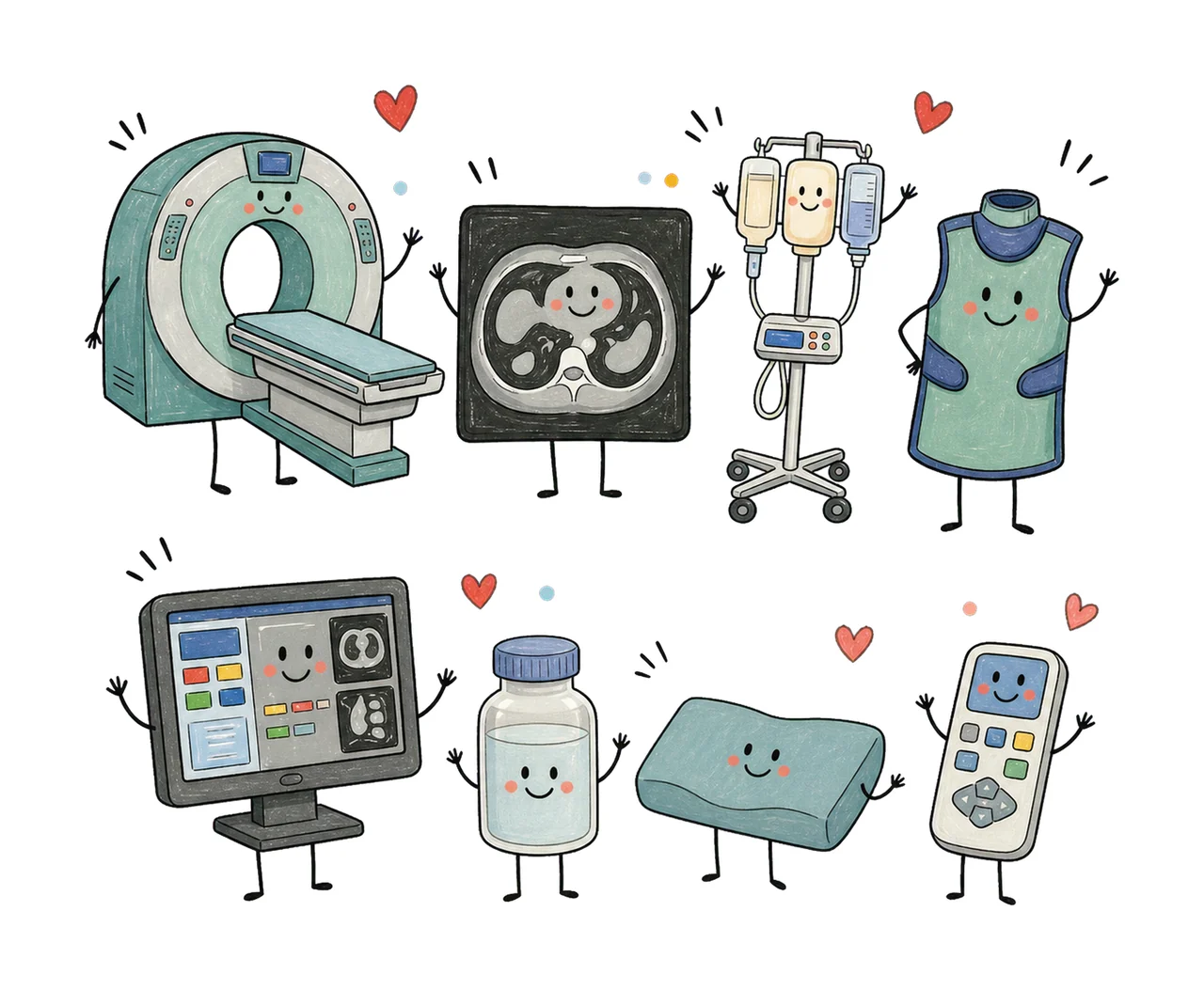 CT Scan Tech Doodle Crew Cute Radiology CAT Variation D