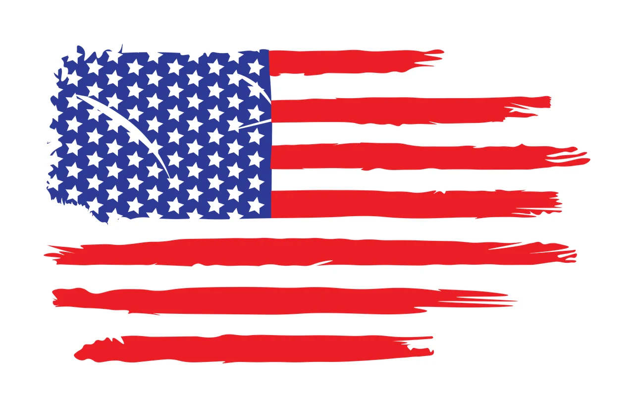 Flag Black And White American Graphic pattern stars stripes