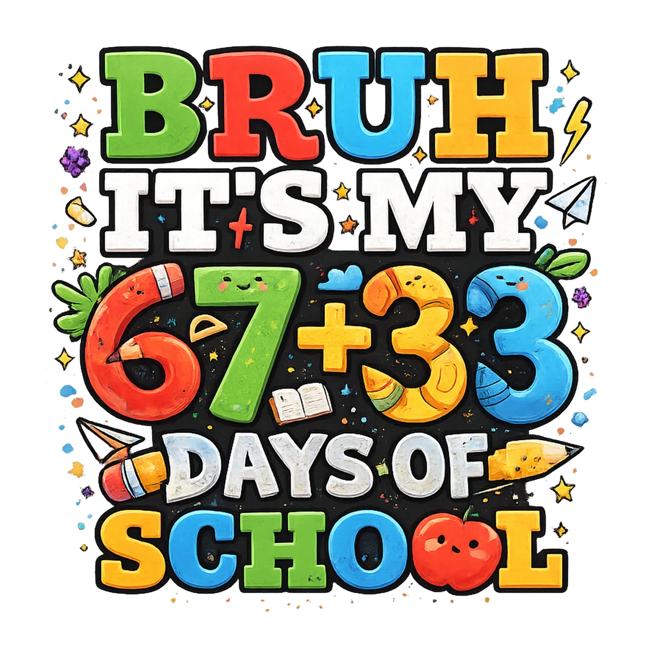 Bruh Its My 6733 Days Of School Funny Classroom Quote
