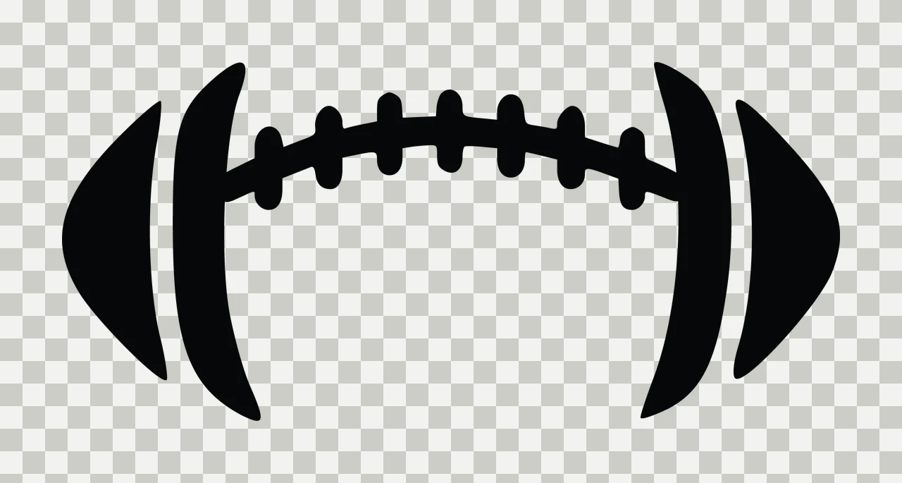 Black Silhouette Football Ball Illustration transparency and detail preview thumbnail