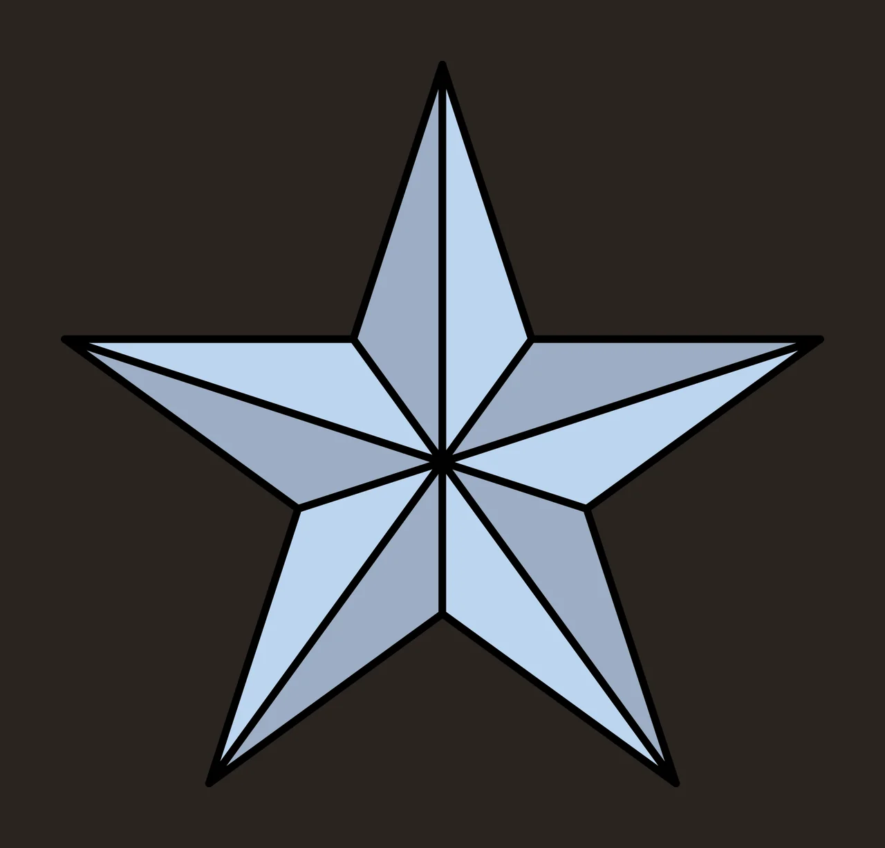 Five Point Star Black Icon points geometric shape symbol silhouette contrast preview thumbnail