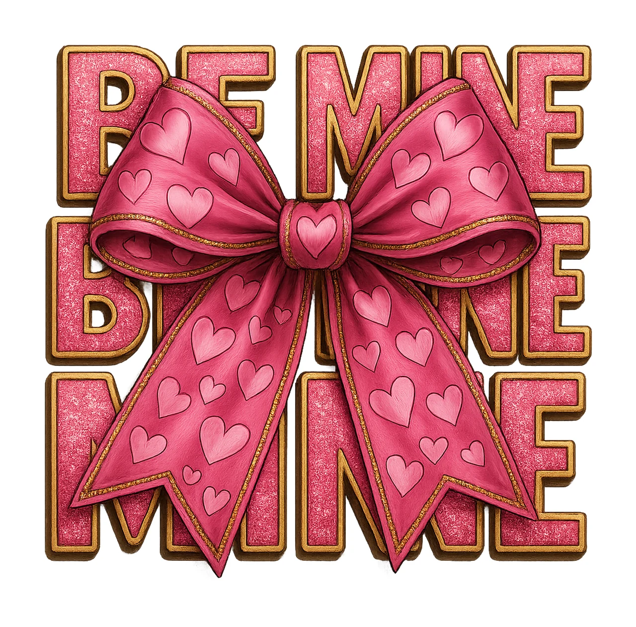 Valentine coquette heart be mine Valentine design glitter