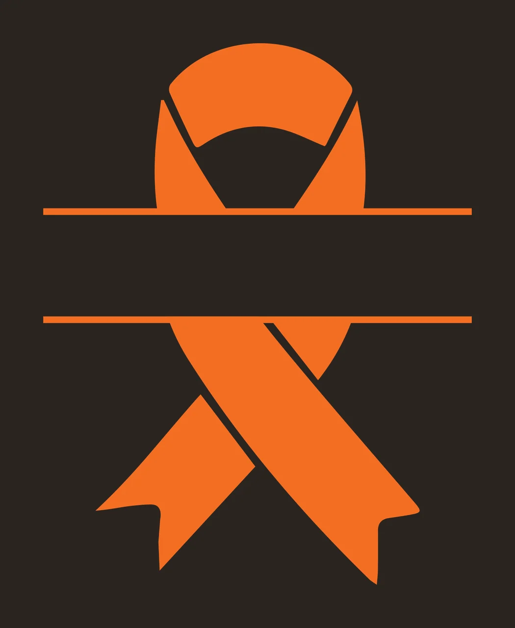 Awareness Black Ribbon With A Central Horizontal Rectangular banner contrast preview thumbnail