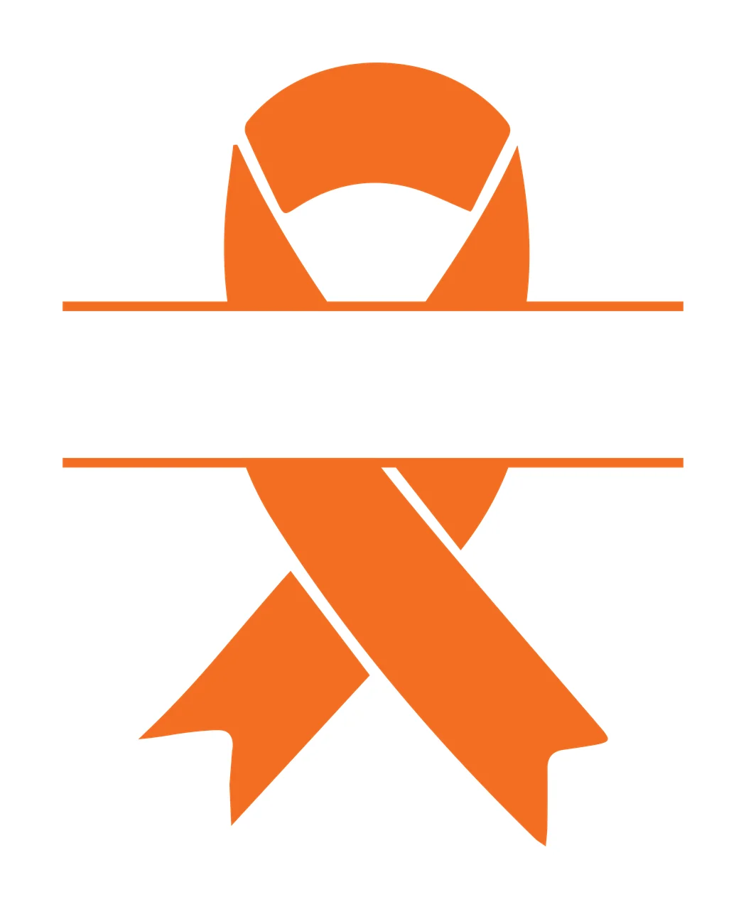 Awareness Black Ribbon With A Central Horizontal Rectangular banner