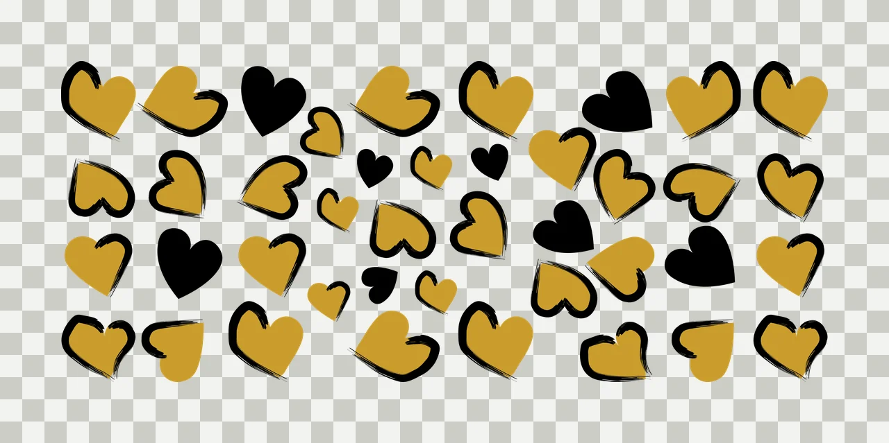 Can Glass Wrap Heart Shape Scatter Pattern scattering hand drawn transparency and detail preview thumbnail