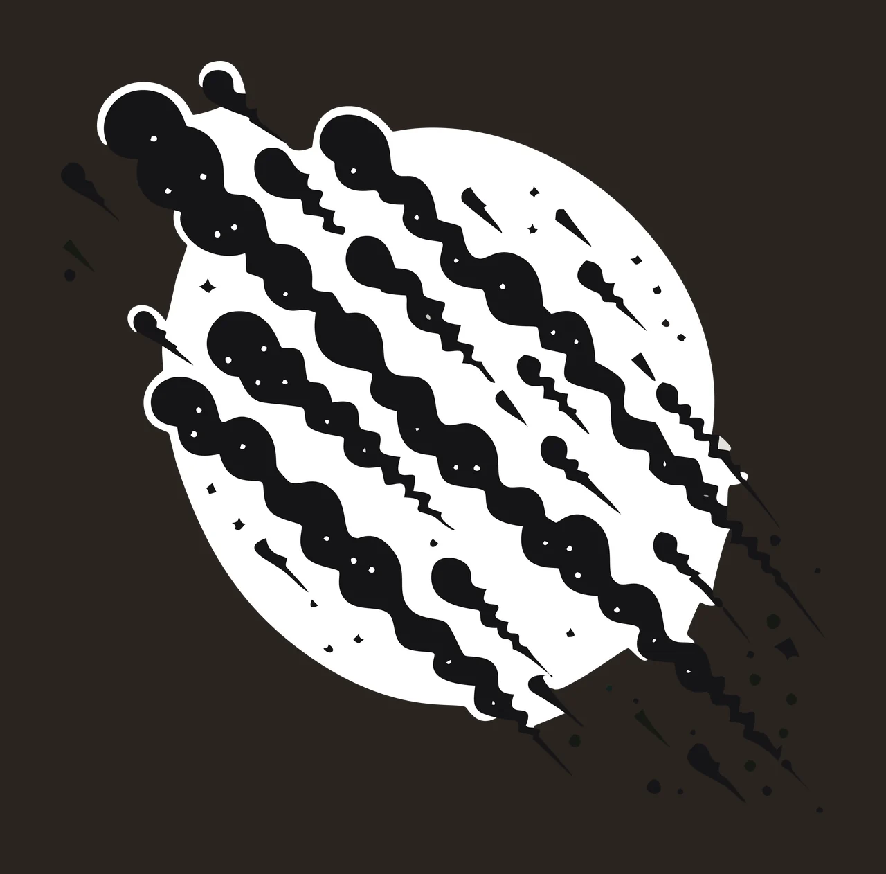 Circle With Claw Mark Graphic Design scratching marks black contrast preview thumbnail