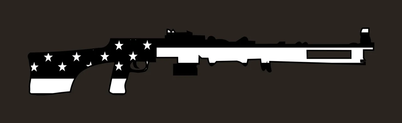 Rifle Silhouette With Star Pattern stars stock barrel Variation contrast preview thumbnail