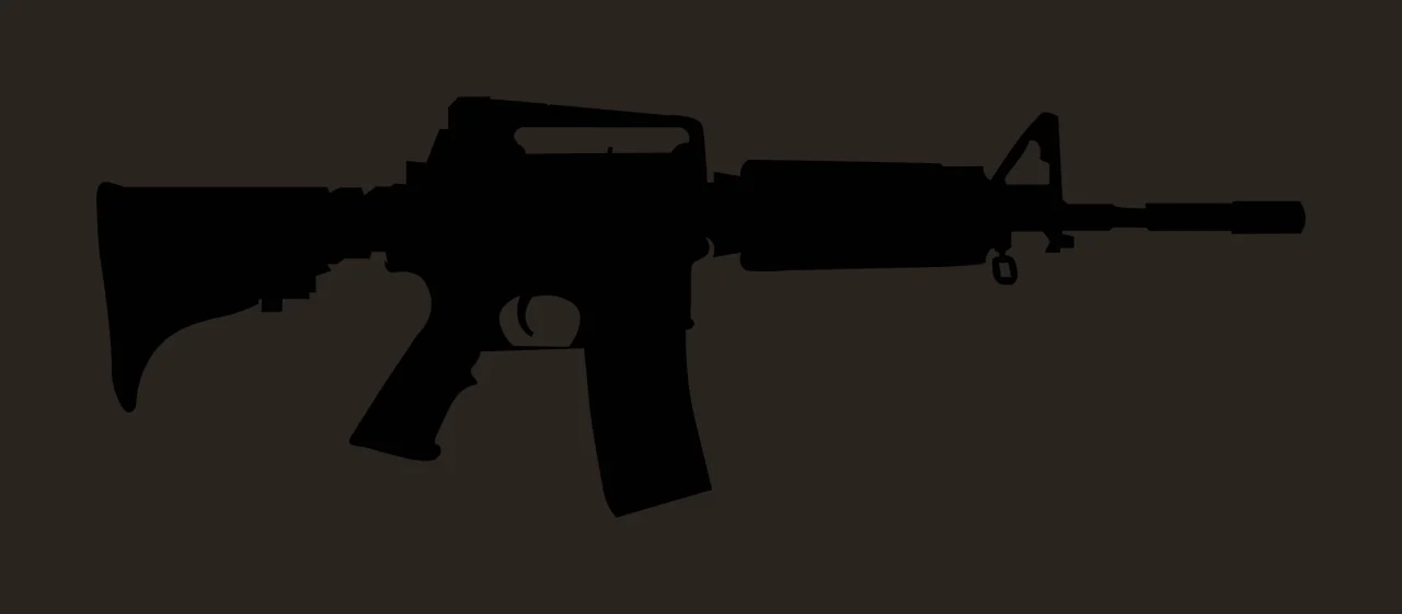 Black Silhouette Of A Rifle minimalist white weapon 1 12 F16 usa flag contrast preview thumbnail