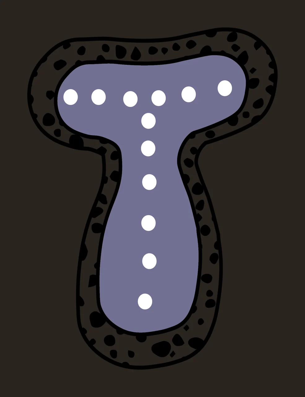Dalmatian Dots Font Race Doodle Character 19 racing checkered flag contrast preview thumbnail