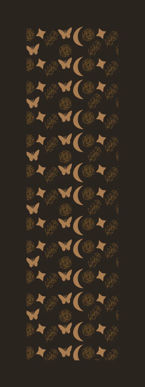 Black Butterfly Moon Flower Pattern butterflies and flowers contrast preview thumbnail