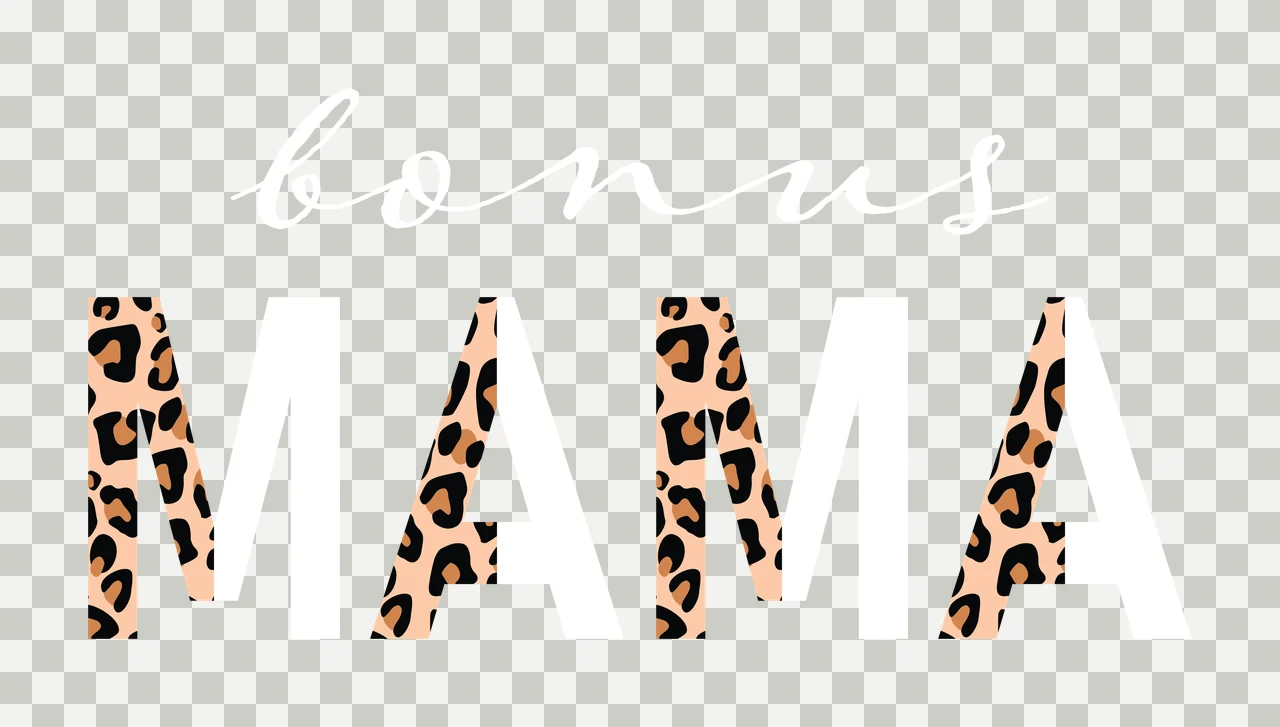 NANA Typography Design with leopard print, letters, animal print and cheetah in tan, brown and black transparency and detail preview thumbnail