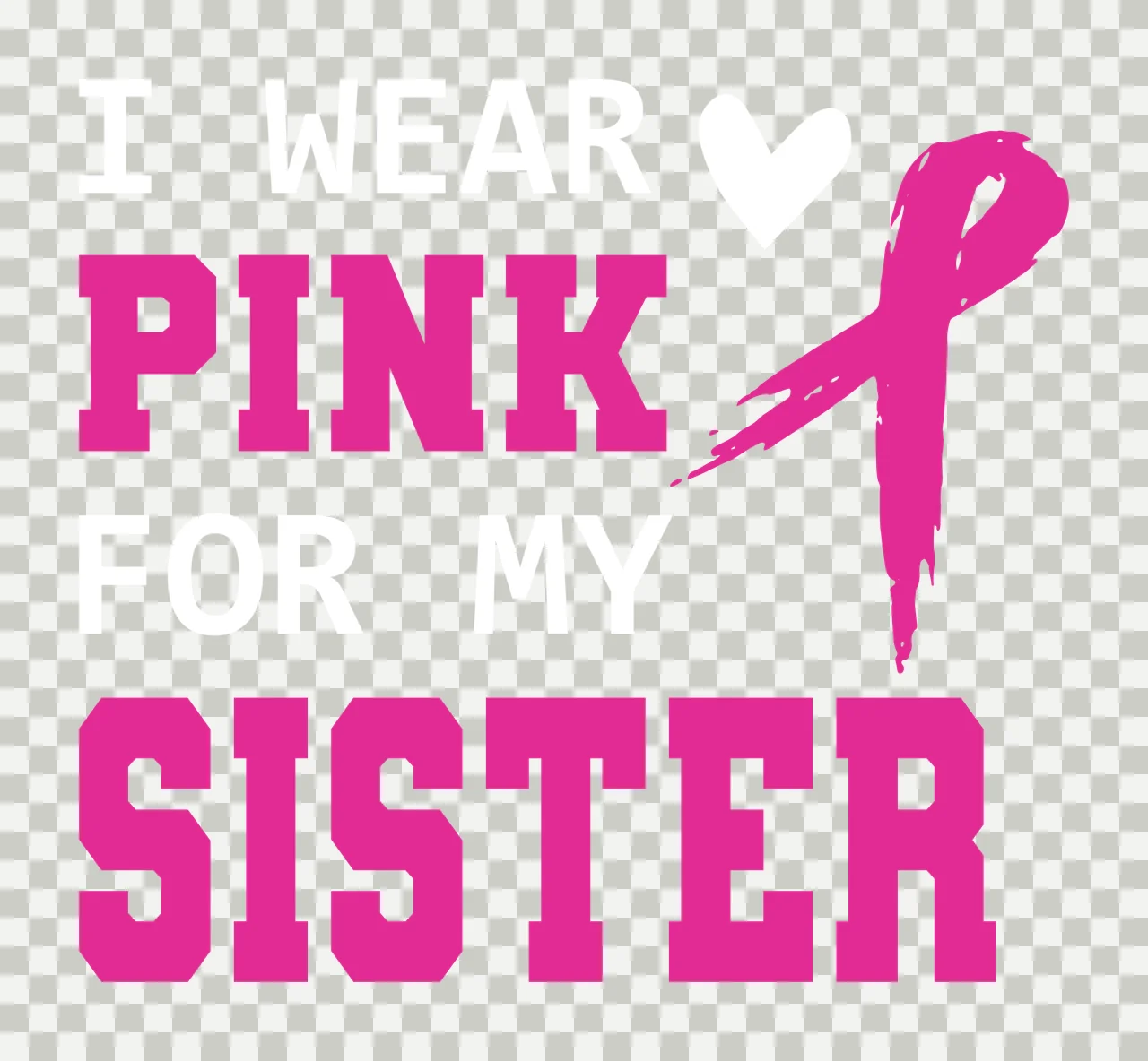 Pink Cancer Breast Ribbon Support With Brush Stroke transparency and detail preview thumbnail