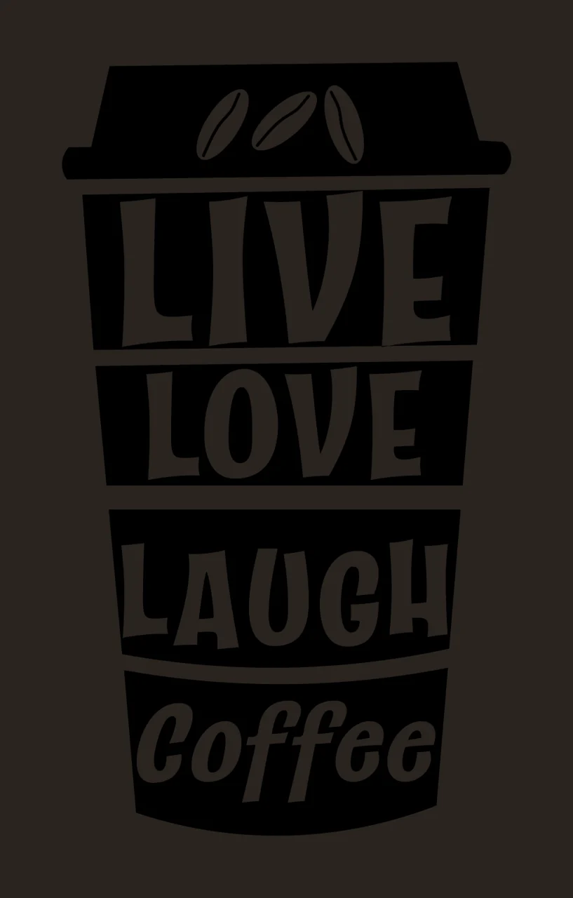 Can Glass Wrap Coffee Cup Silhouette With Stacked beans lid contrast preview thumbnail