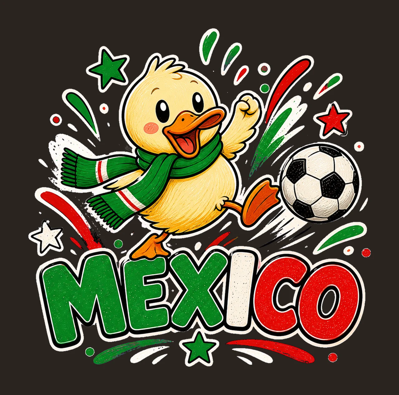 Mexico Soccer Duck Fan sublimation instant shirt Variation D contrast preview thumbnail