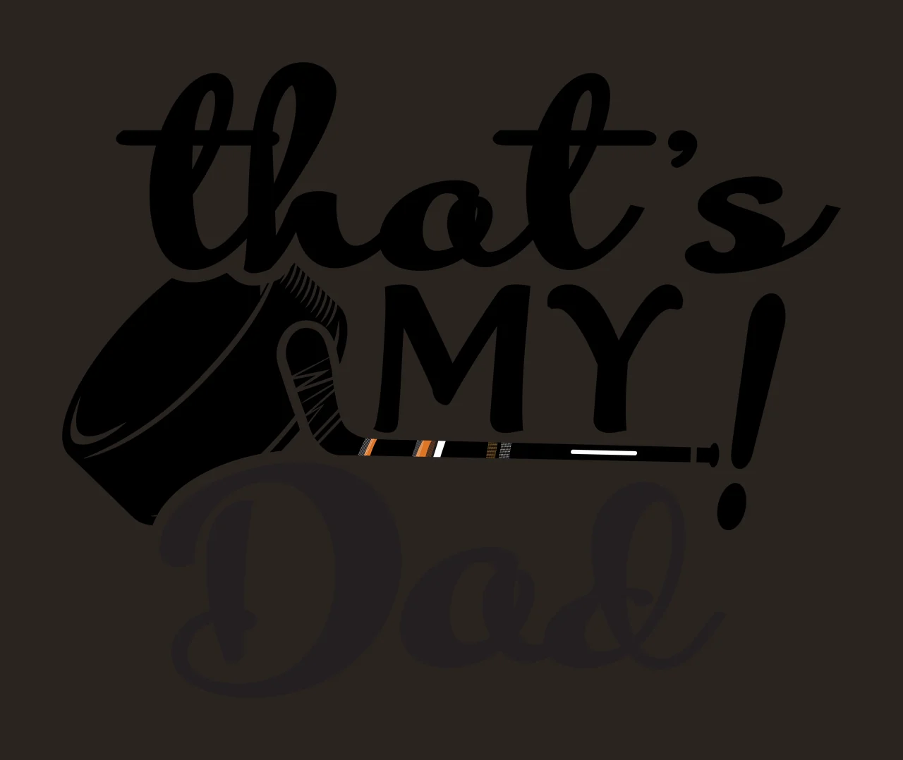 Hockey Sport Graphic theme puck stick typography black Variation contrast preview thumbnail