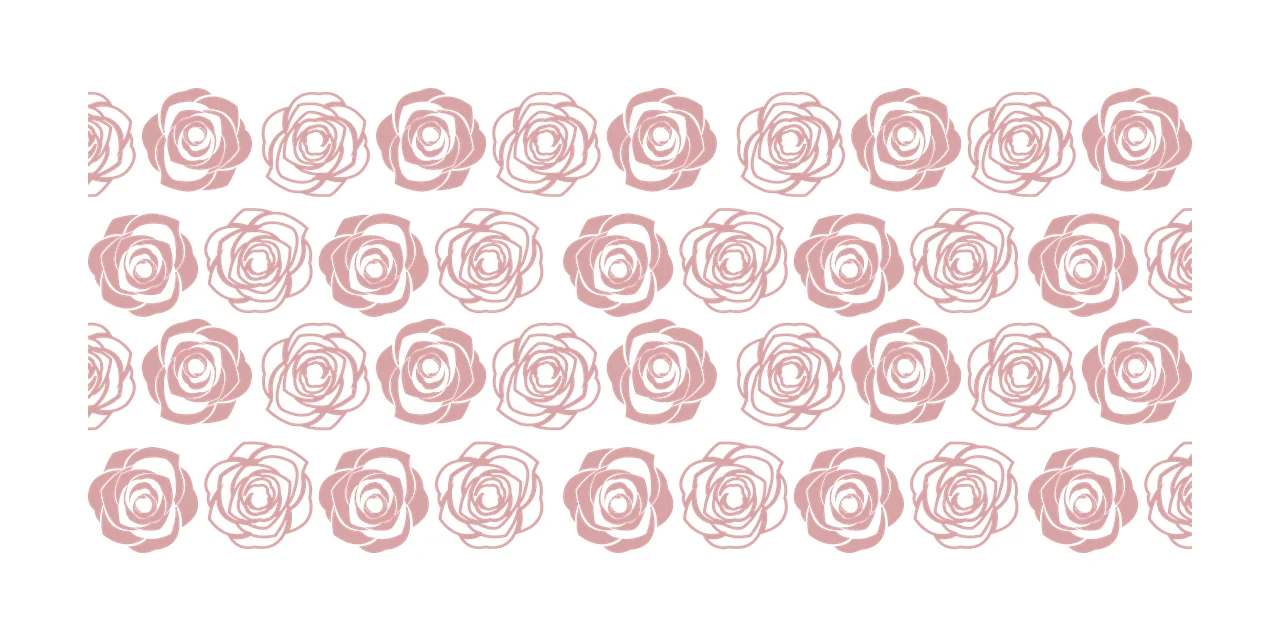 Can Glass Wrap Rose Flower Head Pattern Roses Repeating flowers
