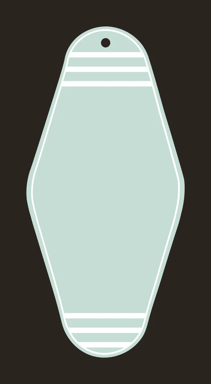 Classic Motel Keychain Diamond Shaped Key Tag hole silhouette contrast preview thumbnail