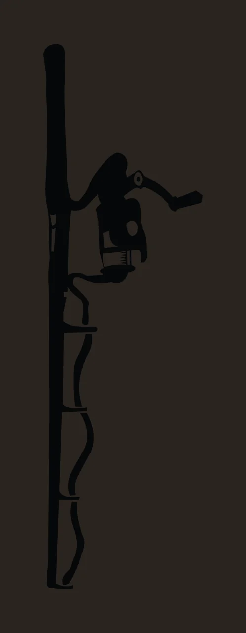 Fishing Hunting Monogram Character 08 fisherman angler bass contrast preview thumbnail