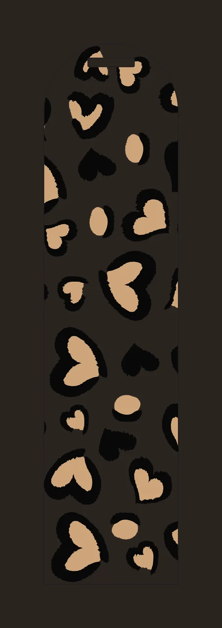 Vertical Tag Shape Featuring Heart Pattern silhouette graphic contrast preview thumbnail