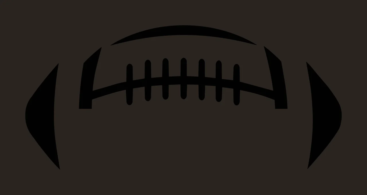 Simple Black And White Graphic Of A Football minimalist sports contrast preview thumbnail