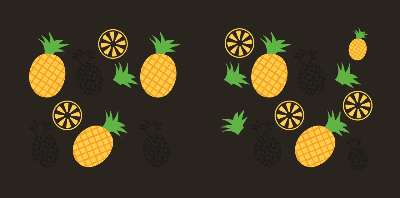 Can Glass Wrap Black Pineapple And Slices Pattern pineapples contrast preview thumbnail