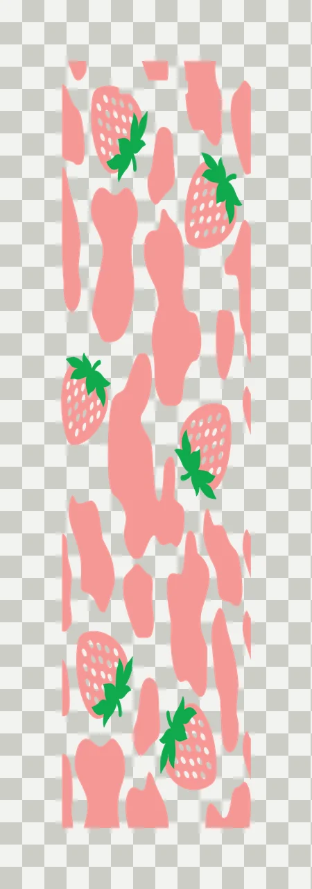Strawberry Pattern With Organic Shapes Strawberries spots graphic transparency and detail preview thumbnail