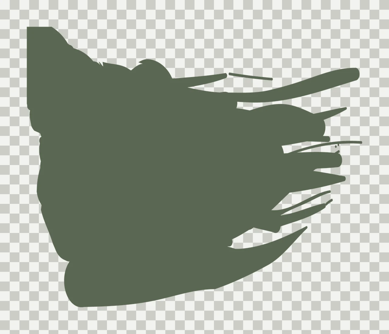 Paint Brush Black Horizontal Stroke Mark smearing texture tapered ends transparency and detail preview thumbnail