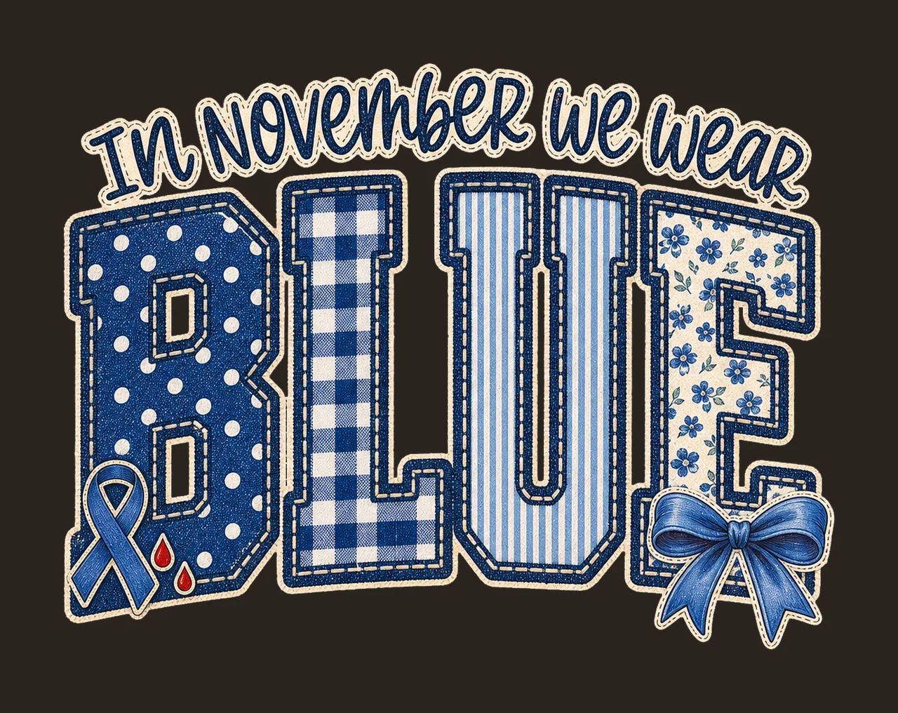 In November We Wear Blue Diabetes Awareness bundle 03 contrast preview thumbnail
