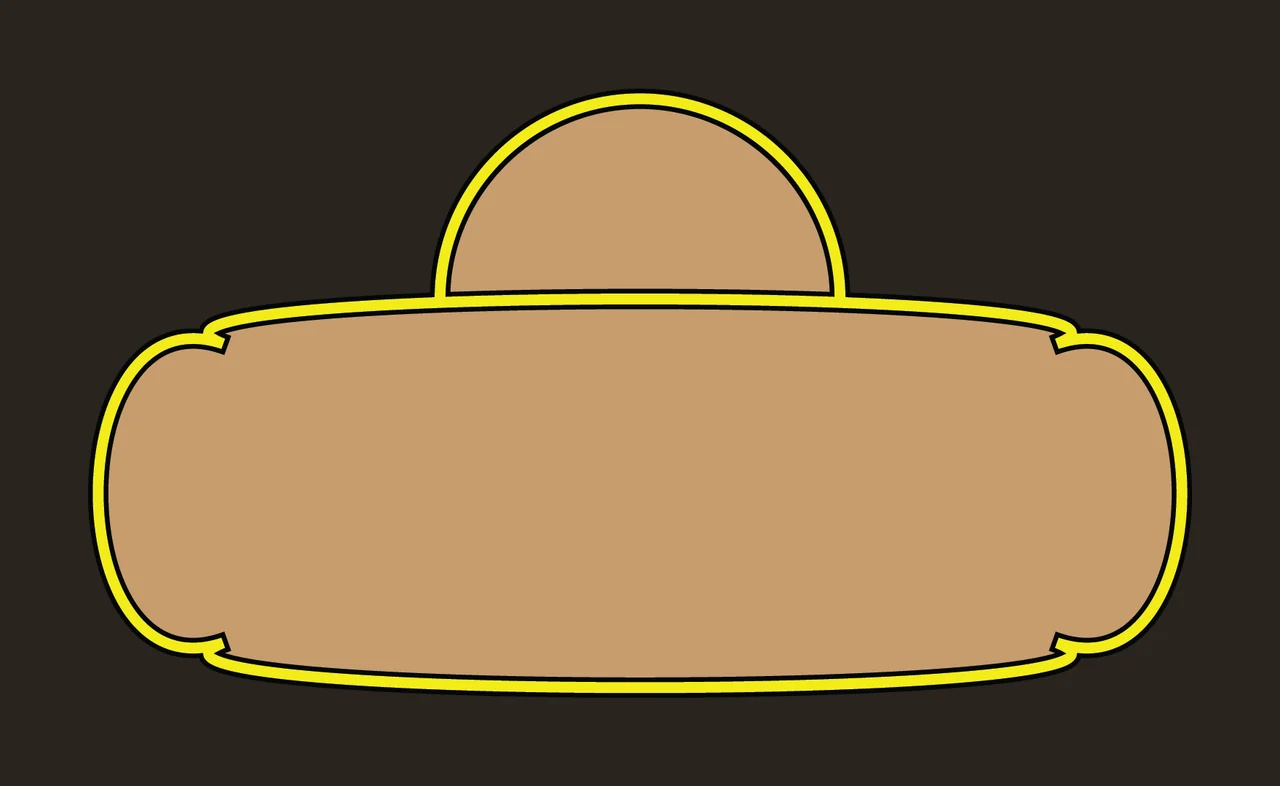 Black Silhouette Of A Rounded Shape With Protruding Abstract contrast preview thumbnail