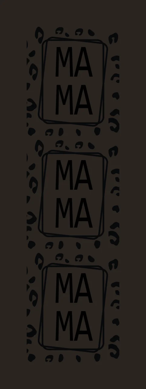 Mama Mama Mama Framed Text On Leopard Print frame black white contrast preview thumbnail