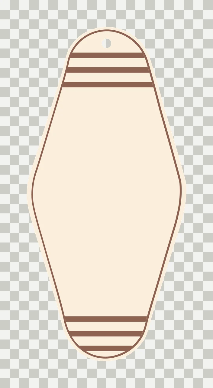 Classic Motel Keychain Minimalist Black Key Tag hanging hole transparency and detail preview thumbnail