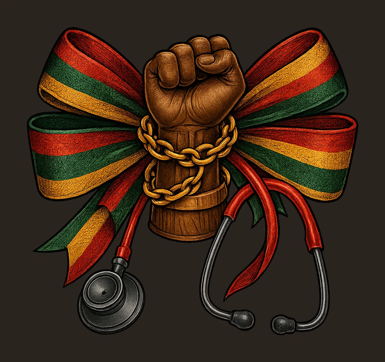 Black History Month Nurse Coquette African American Pride contrast preview thumbnail