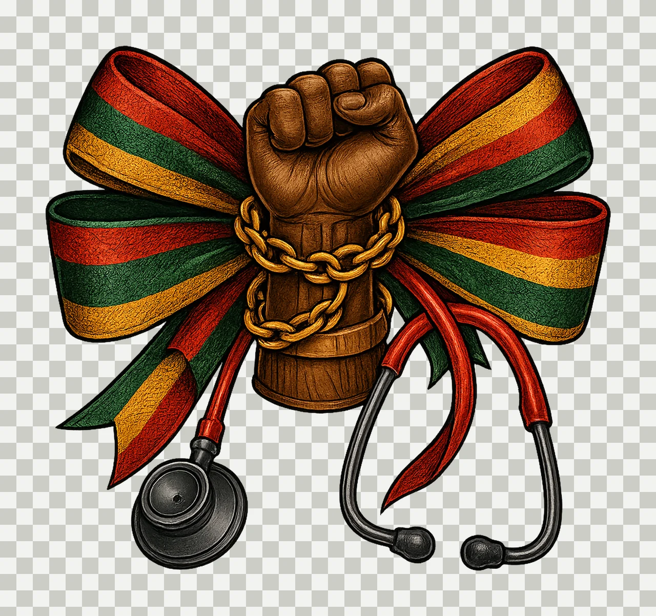 Black History Month Nurse Coquette African American Pride transparency and detail preview thumbnail