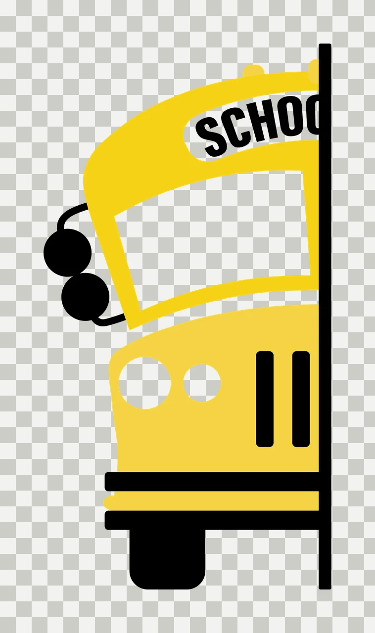 Bus Stationary With Headlights And Mirrors In Black transparency and detail preview thumbnail
