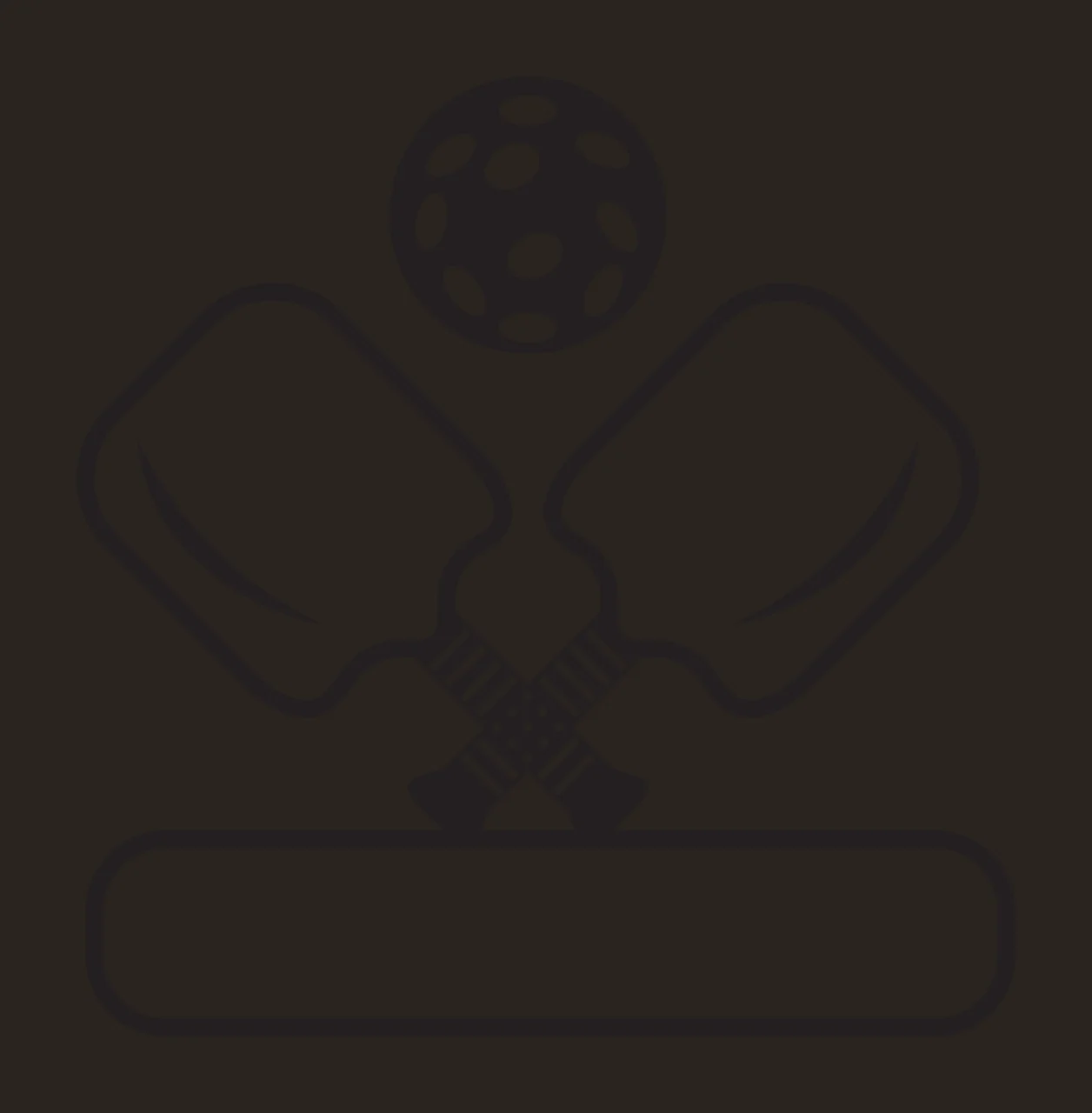 Crossed Paddles And Ball Above Rectangle sport equipment stacked contrast preview thumbnail