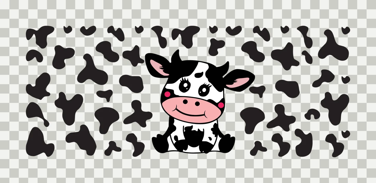 Can Glass Wrap Small Calf Silhouette With Spotted sitting spot transparency and detail preview thumbnail