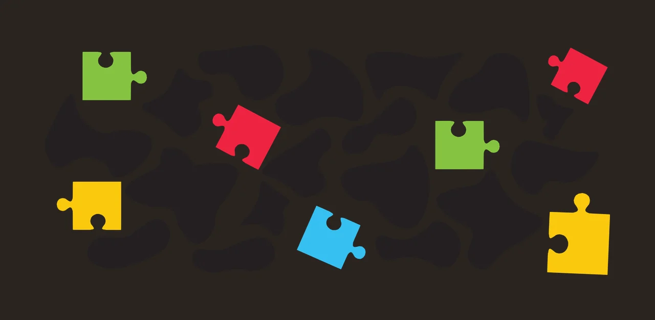 Can Glass Wrap Puzzle Piece And Blob Pattern repeating pieces contrast preview thumbnail