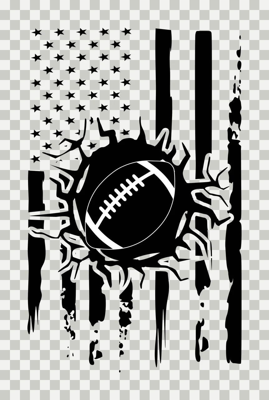 Flag Distressed American Graphic With A Central Circular cracking transparency and detail preview thumbnail