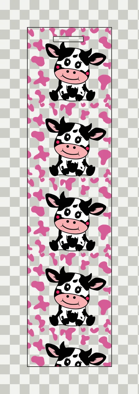 Black Cow Silhouette Heads Pattern Column cows spots white transparency and detail preview thumbnail