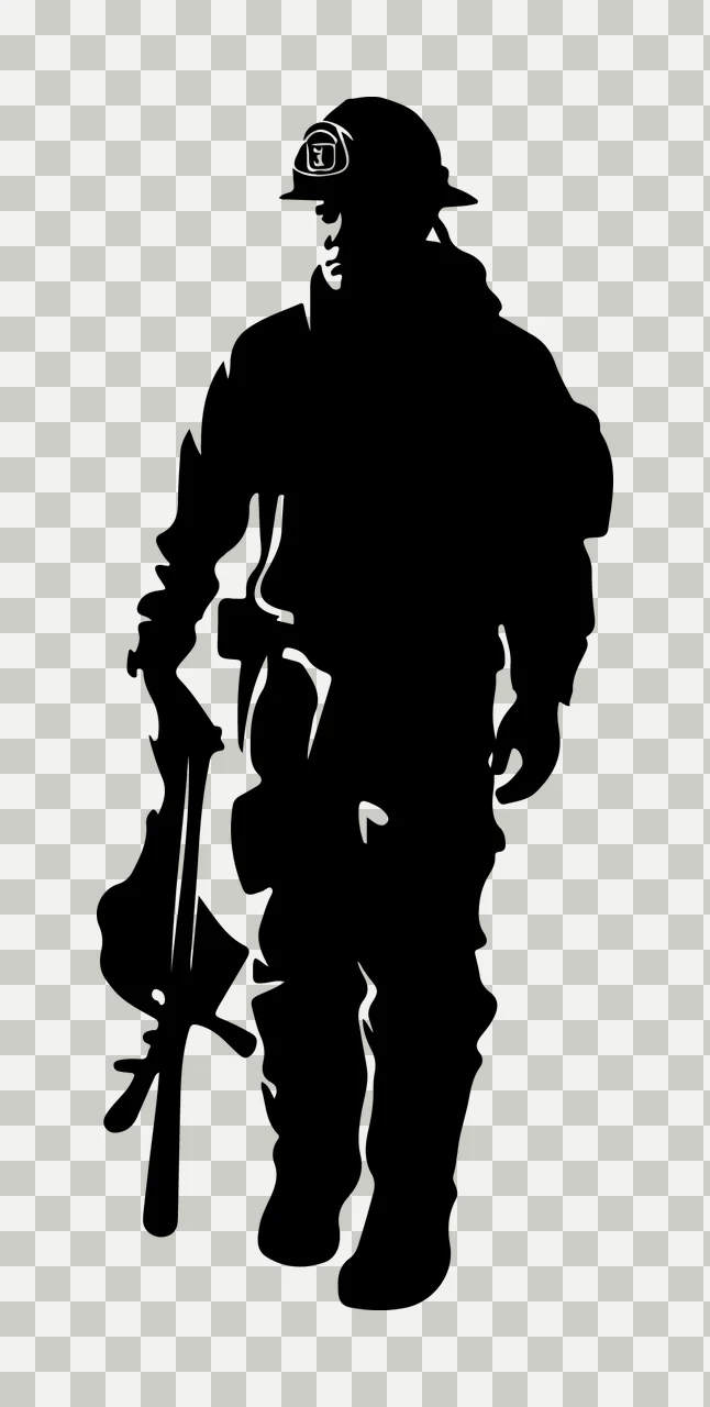 Person Wearing A Hard Hat Silhouette standing clothing gear transparency and detail preview thumbnail